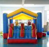 Yard Dual Slide Bounce House Gonflable Bouncer Bouncer Combo Jumper Moonwalk Bouncy Château Résidentiel Utilisez les jouets de trampoline avec ventilateur