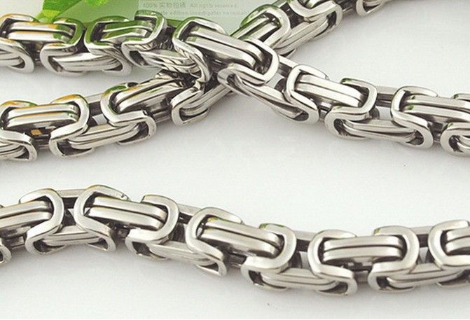 20 40 pollici I più venduti 8mm di larghezza argento catena bizantina gioielli in acciaio inossidabile collana da uomo Scegli la lunghezza nave4120165