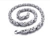 20 - 40 inches Top Selling 8mm wide silver byzantine chain stainless steel Jewelry Men's necklace Pick lenght ship278k