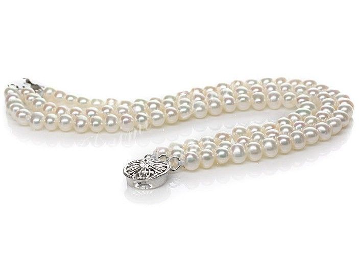 Best Buy Pérola Jóias 5-5.5mm Akoya White Pearls Bracelet GiftBox 14K