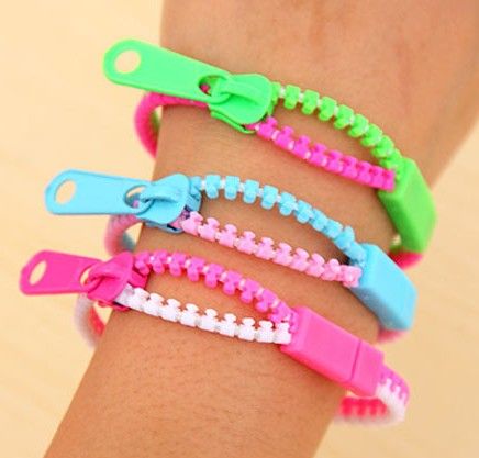Gratis frakt 2013 Ny Zip Bracelet Wristband Candy Armband Populära dragkedja Armband 