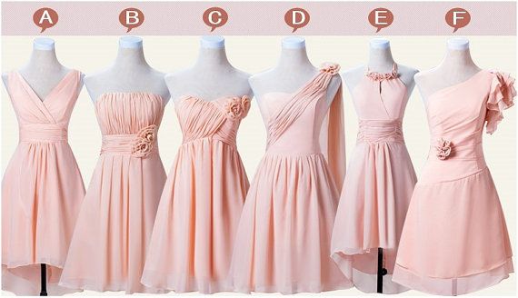 2014 Hot 6 Styles New Cheap Elegant Special Short A Line Wedding Party ...