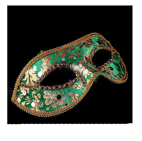 2013 new Half Face Mask Halloween Masquerade mask male, Venice, Italy, flathead lace bright cloth masks