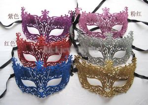 2013 new mixed 6 cores gliter máscaras de Halloween para o festival de natal da páscoa máscaras de aniversário de casamento 12 pçs / lote