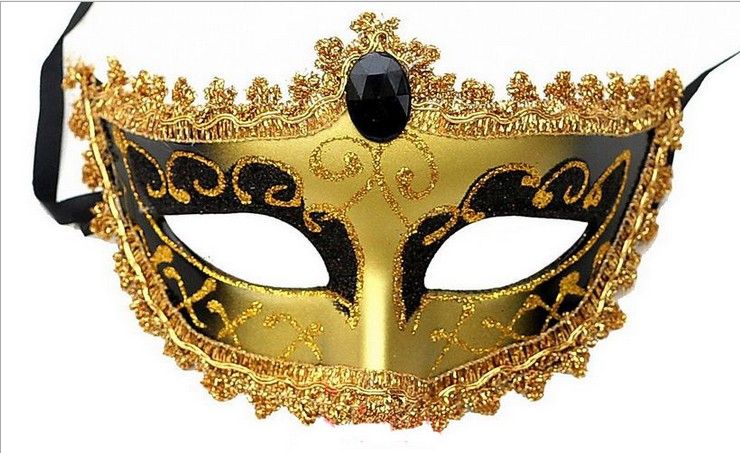 Gold Venetian Masquerade Party Masks - Wholesale Wedding Favors | 