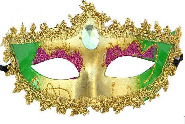 Partihandel - Promotion Selling Party Mask Ny Bröllopsgåva Guld Fashion Venetian Masquerade Party Supply Hallween Prop 
