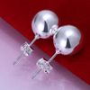 silver hoop earrings balls