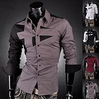 2021 NEW Mens Fashion Cotton Designer Cross Line Slim Fit Dress Man ...