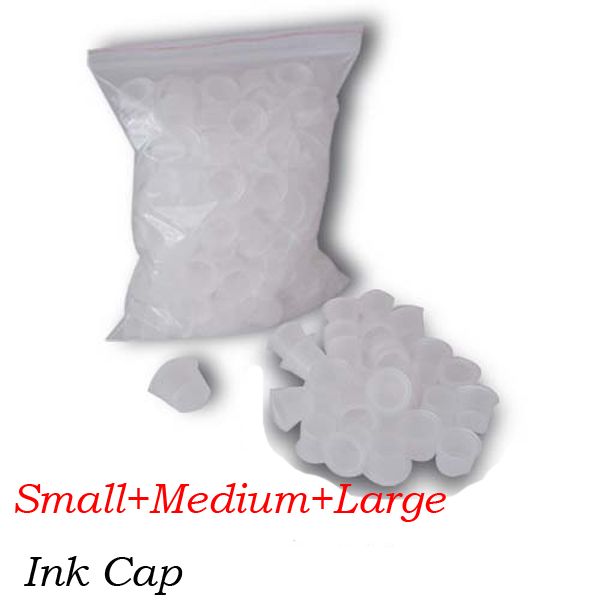 タトゥーガン針インクのヒントグリップキット大+中+小3サイズのための白いタトゥーインクカップ