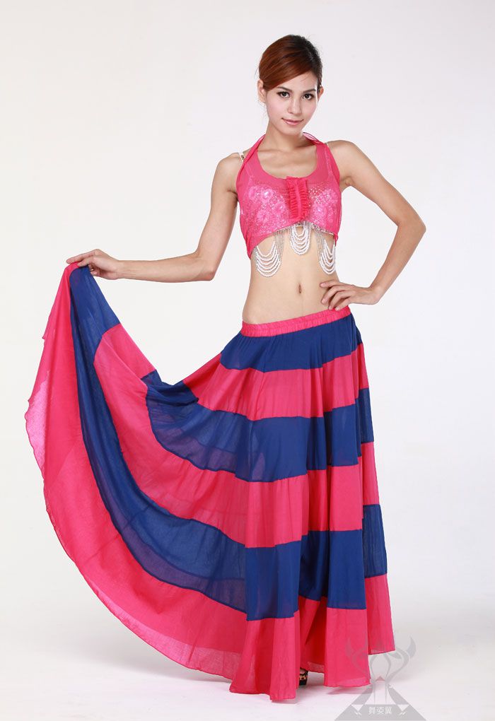 Flamenco Skirt Belly Dance 360 Degree Circle Big Skirt Costume Tribal ...