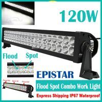 22&quot; 120W 40-LED*(3W) Work Light Bar Spot Driving Off-Road SUV ATV 4WD 4x4 Flood / Combo Beam Pencil Spread 8000lm 9-32V JEEP Reflection Cup