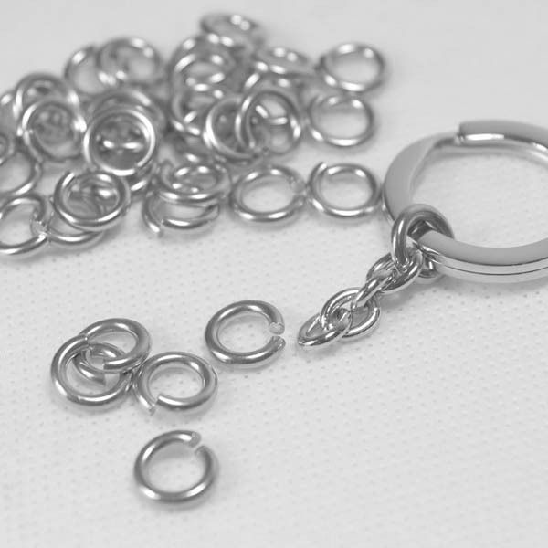 Mer plockstorlek stark diy smycken hitta komponenter rostfritt stål hoppring split ring fit halsband245m