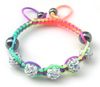 New hot kids 'mix cor argila grânulos e cordão de nylon colorido artesanal pulseiras jóias DIY 12 pçs / lote transporte da gota