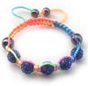 New kids' mix color clay beads and colorful nylon cord handmade bracelets DIY jewelry 12pcs lot drop 2796