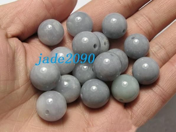 Frete grátis - Genuine Real Natural Lavanda jade Contas redondas soltas jade Bead x 40 pcs