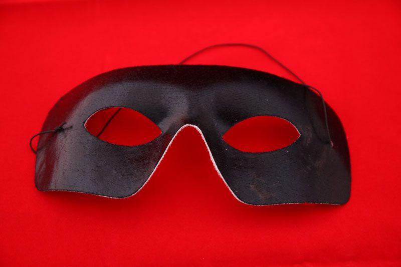 BLACK PARTY MASK - Bandit Masks - Christmas Halloween Mardi Gras Carnival Venetian Costume Masquerade Fancy Dress Ball Cosplay Party Mask