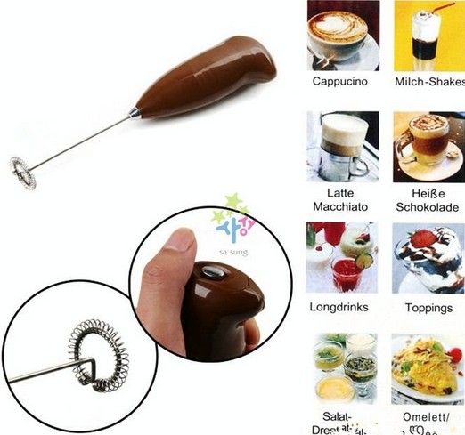 Factory price Kitchen tools baking eggs Electric Handle Coffee Milk Egg Beater Whisk Frother KD1