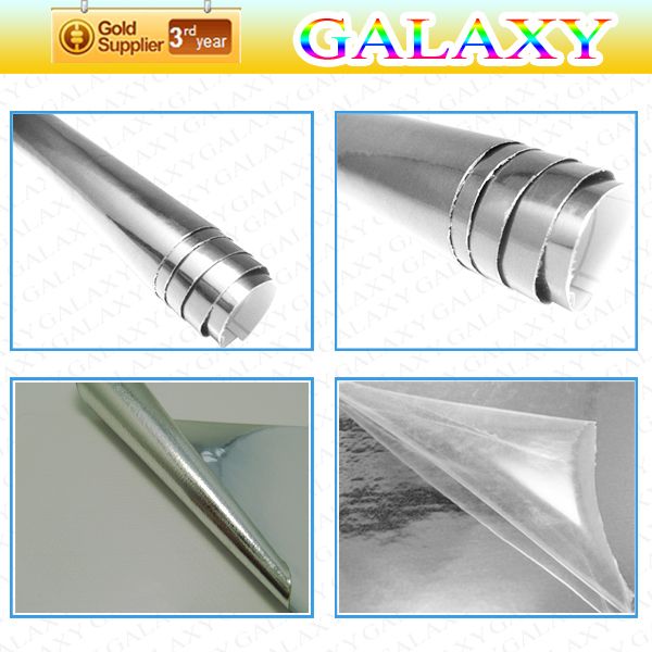 

152cmx3000cm Chrome Mirror Vinyl Wrap Film For Car Body Decoration Color Change Sticker With Air Free Bubble By Fedex, As picture