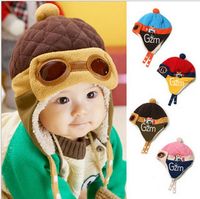 Winter new style Baby plush Cap Diary of Lei Feng Boys Girls Hat Kids Ear protection cap Stunning aviator thicken wool flock 8pcs/lot TS56