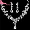 STOCK 2022 High Quality Luxury Crystals Jewerly Two Pieces Earrings Necklace Rhinestone Wedding Bridal Sets Jewelry Set1519523