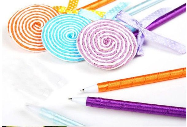 التجزئة لطيف مصاصة القلم الكرة نقطة القلم اللوازم المكتبية القرطاسية للتغيير 0.5 ملليمتر الأزرق ج