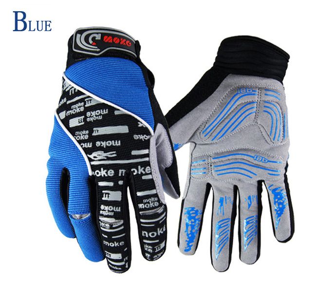 NEW Winter Bicycle Full Finger Gloves Black or Blue Color Size M - XL Cycling Bike Gloves