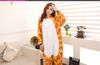 Cartoon Tier Giraffe Unisex Erwachsene Flanell Onesies Onesie Pyjamas Kigurumi Overall Hoodies Nachtwäsche Für Erwachsene Willkommen Großhandel Bestellung