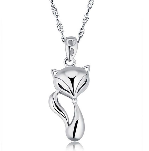 

Wedding Necklace For Women Vintage Fashion Cute Animal Jewelry 925 Sterling Silver Plating Chain Necklaces With White Gold Plated