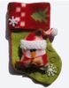 무료 배송 산타 클로스 선물 눈사람 크리스마스 스타킹 30 개의 작은 주머니 크리스마스 장식 양말