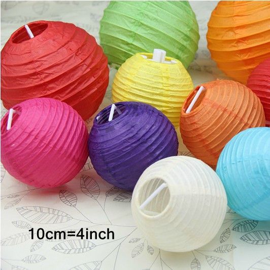 small hanging paper lanterns