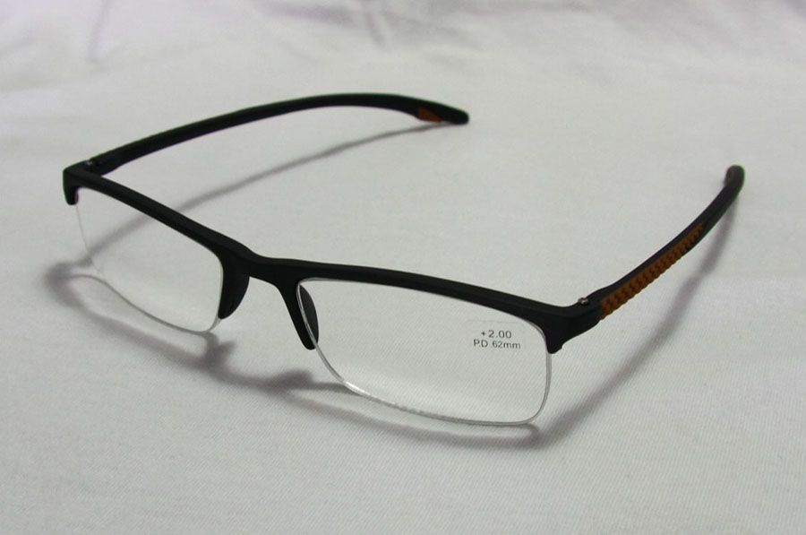 plastic half rim eyeglasses