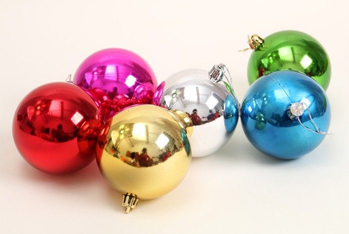 Mélanger les couleurs 3 cm 4 cm 6 cm 3 cm couleur mate boule de noël Laser boules lumineuses pour la décoration d'arbre de noël nouvel an Adornos Navidad