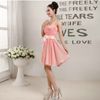 2019 Billiga Sweetheart Chiffon Bridesmaid Dresses Strapless Short Chiffon Homecoming Dress