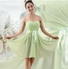 2019 Billiga Sweetheart Chiffon Bridesmaid Dresses Strapless Short Chiffon Homecoming Dress