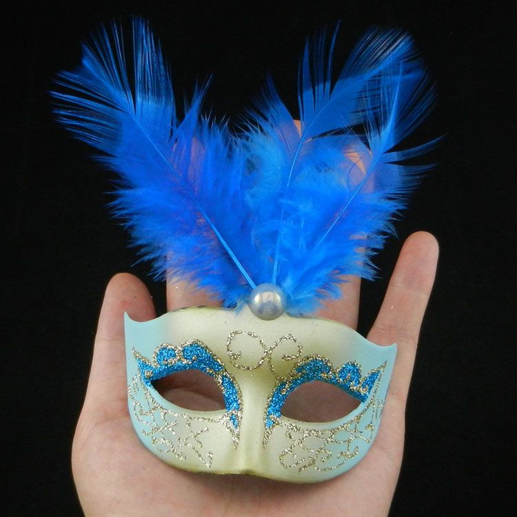 en vente mignon plume mini masque vénitien mascarade fête décoration nouveauté Halloween fête cadeau faveur de mariage livraison gratuite mélange couleur