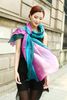 Alla matchade kvinnors skuggade 100% Silk Satin Sarongs Hijabs Bandanas Scarf Wrap Shawl Poncho Stor 180 * 110cm Blandad färg 9st / Lot # 3350