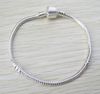 Brand new 16-21cm Silver plated snake chain for European bracelet fashion jewelry DIY