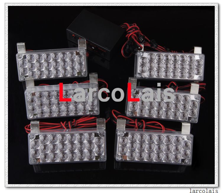 Âmbar 6x22 LED Strobe Flash Aviso EMS Caminhão de Carro Luz Piscando Bombeiros Luzes 6x22