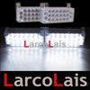 Larcolais White 2x22 LED Strobe Flash Warning EMS Car Truck Light Flashing Firemen Lights