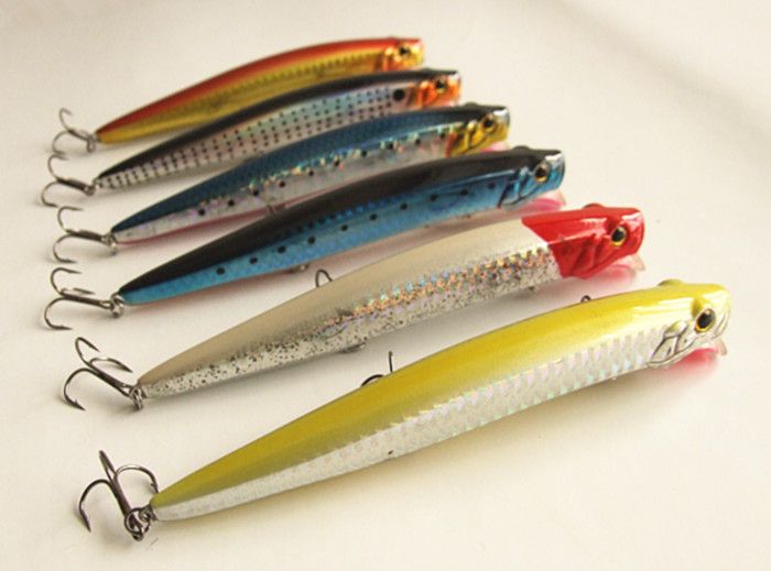 Fishing lure Popper Bait Fishing Tackle Minnow Bait Hard Plastic bait Floating type China Hook 20g125cm for Salt and Fresh water8904034
