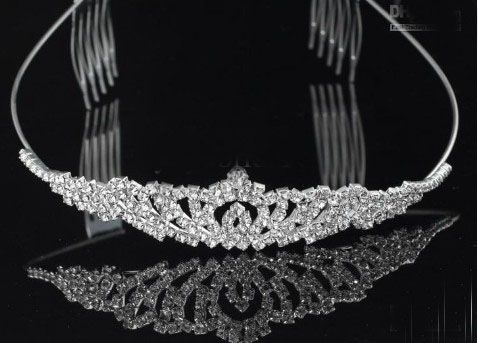 Wholesale - 2013 In Stock Royal Crowns Shiny Crystals Real Sample Bridal Wedding Tiara Tiaras Hair Accessories