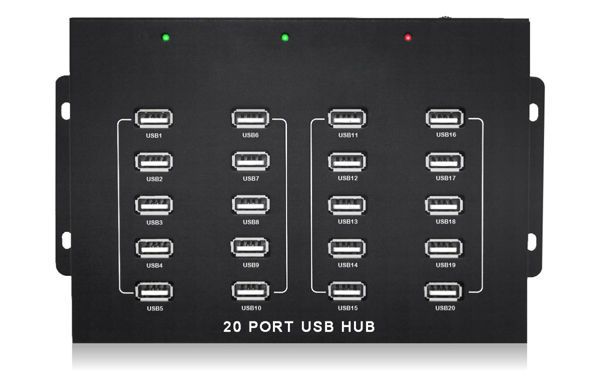 Express 20 puertos USB2 0 HUB HUB USB de grado industrial alto rendimiento y estabilidad222I