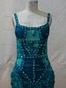 2016 Dark Green Mermaid Scoop Neckline Beaded Lace Appliqued Evening Dresses dhyz 01 Buy 1 get 1 Necklace3986351