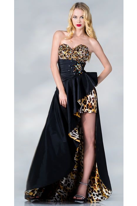 2014 New Arrival Satin Leopard Print Zipper Sleeveless Sequins Beadings ...