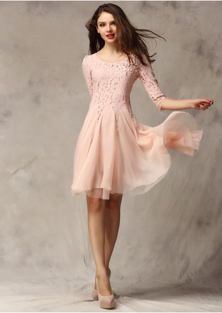 Elegant Khaki Black Pink Chiffon Lace Dress 2013 Sexy One Piece Pageant