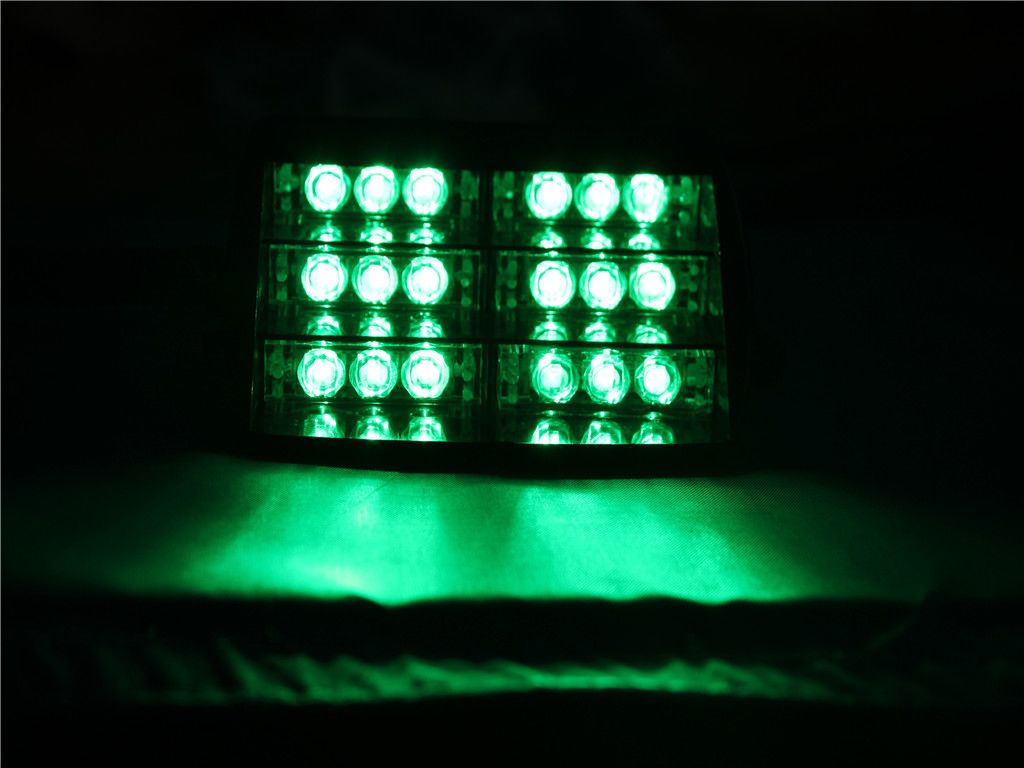 Green Police Emergency Light Strobe Flash Warning Lamp 18led Luz Para Coche Verde From Felicidad