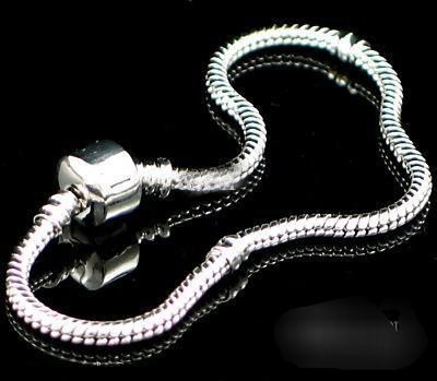 3 мм любовь змея цепи браслеты подходят Европейский бисер 17 см 19 см 20 см и 22 см моды 100 шт.