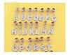 Lettre alphabet Cristal Dangle Boule Grand Trou Perle Ajustement Charme 17x13mm 130Pcs