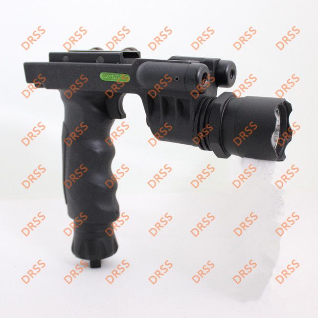 Drss Tactical Grip with Flashlight Head and Green Laser For Hunting