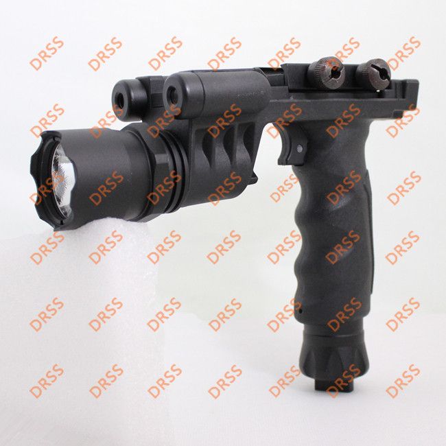 Drss Tactical Grip with Flashlight Head and Green Laser For Hunting